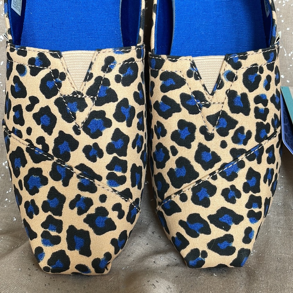 Brand New Toms Alpargata Beige Painted Leopard Print Slip On Shoes Animal Jungle - Picture 13 of 15